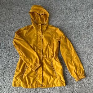 Ci Sono Outerwear Golden Yellow Hooded Windbreaker Rain Jacket - Women Small
